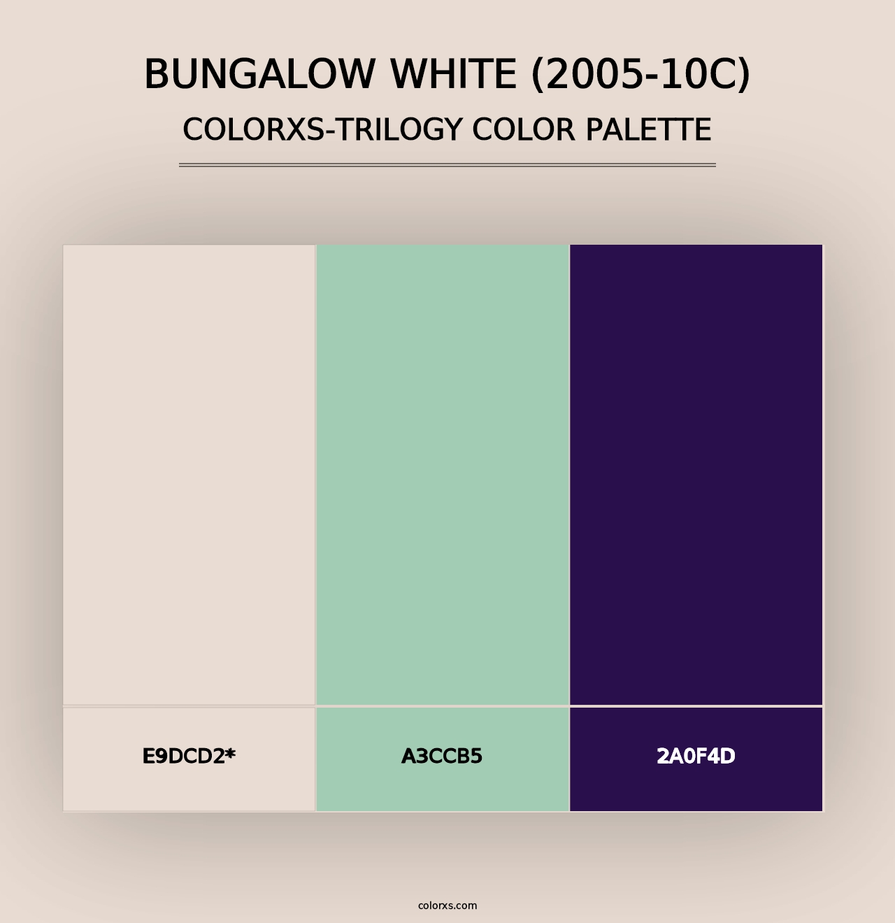 Bungalow White (2005-10C) - Colorxs Trilogy Palette