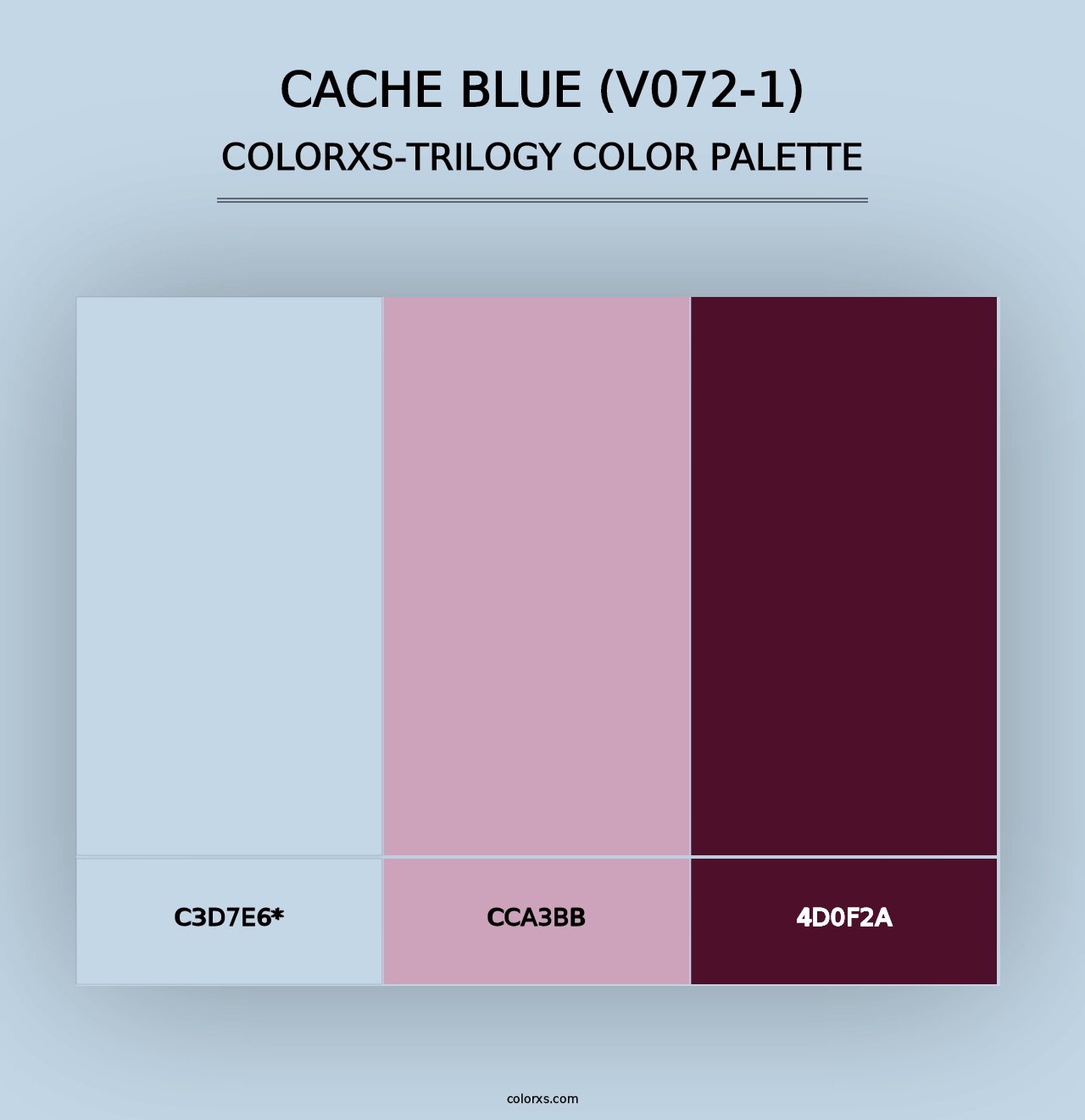 Cache Blue (V072-1) - Colorxs Trilogy Palette