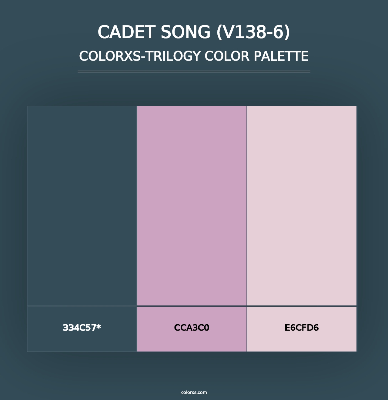 Cadet Song (V138-6) - Colorxs Trilogy Palette