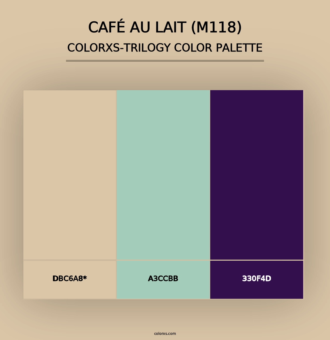 Café Au Lait (M118) - Colorxs Trilogy Palette