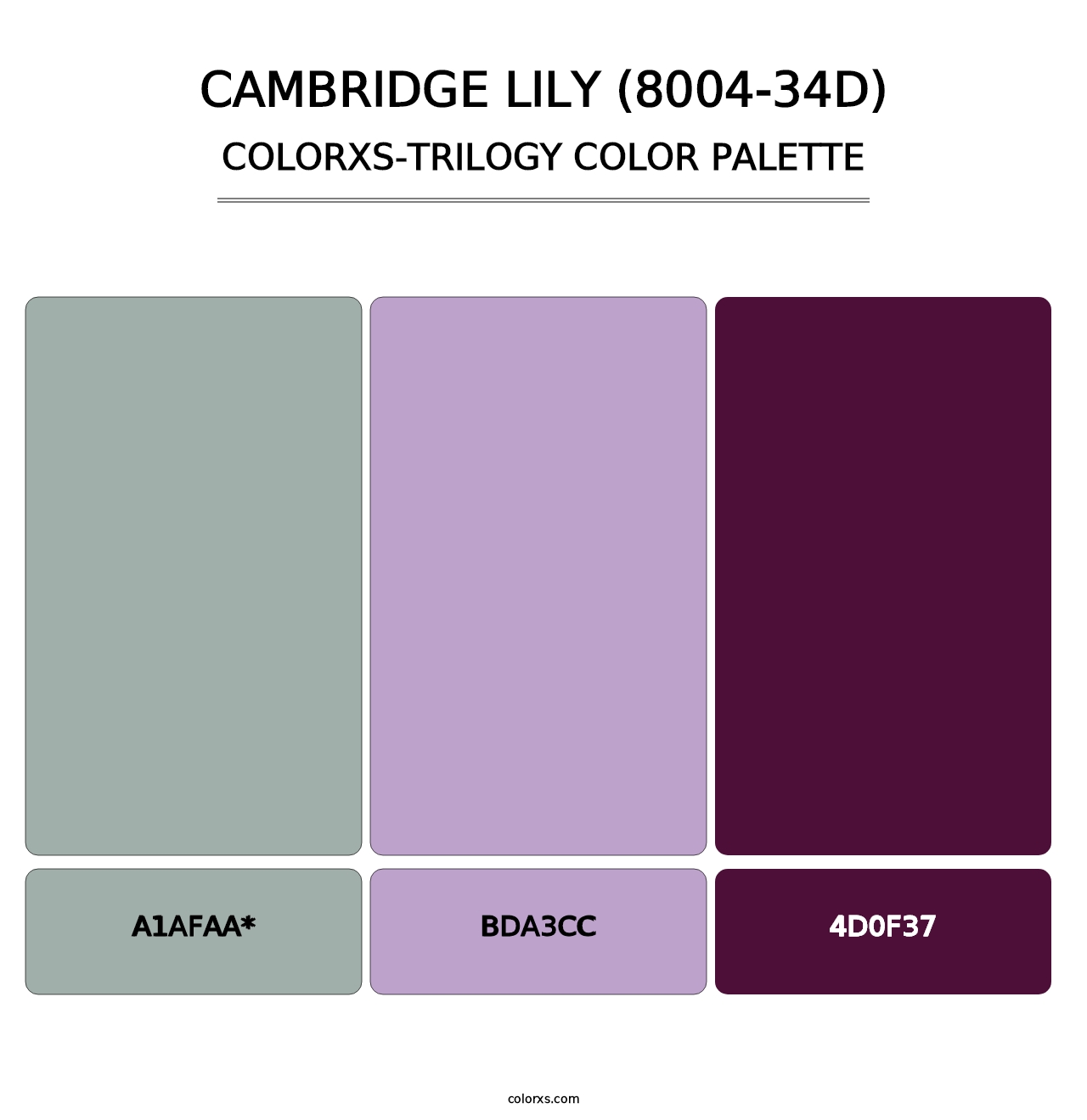 Cambridge Lily (8004-34D) - Colorxs Trilogy Palette