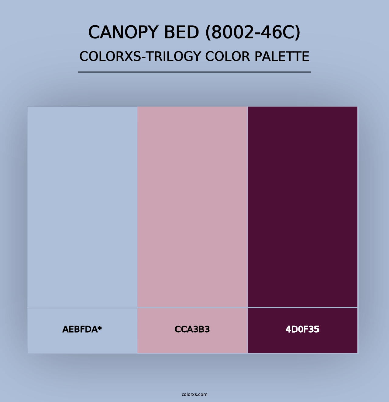 Canopy Bed (8002-46C) - Colorxs Trilogy Palette