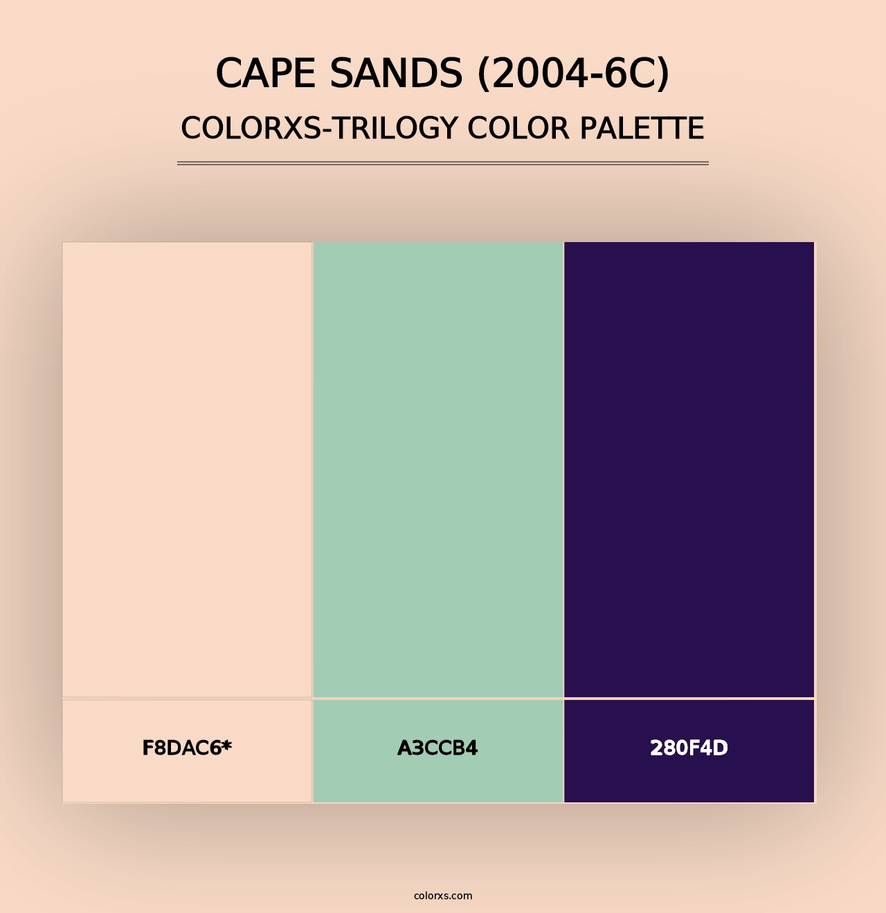 Cape Sands (2004-6C) - Colorxs Trilogy Palette