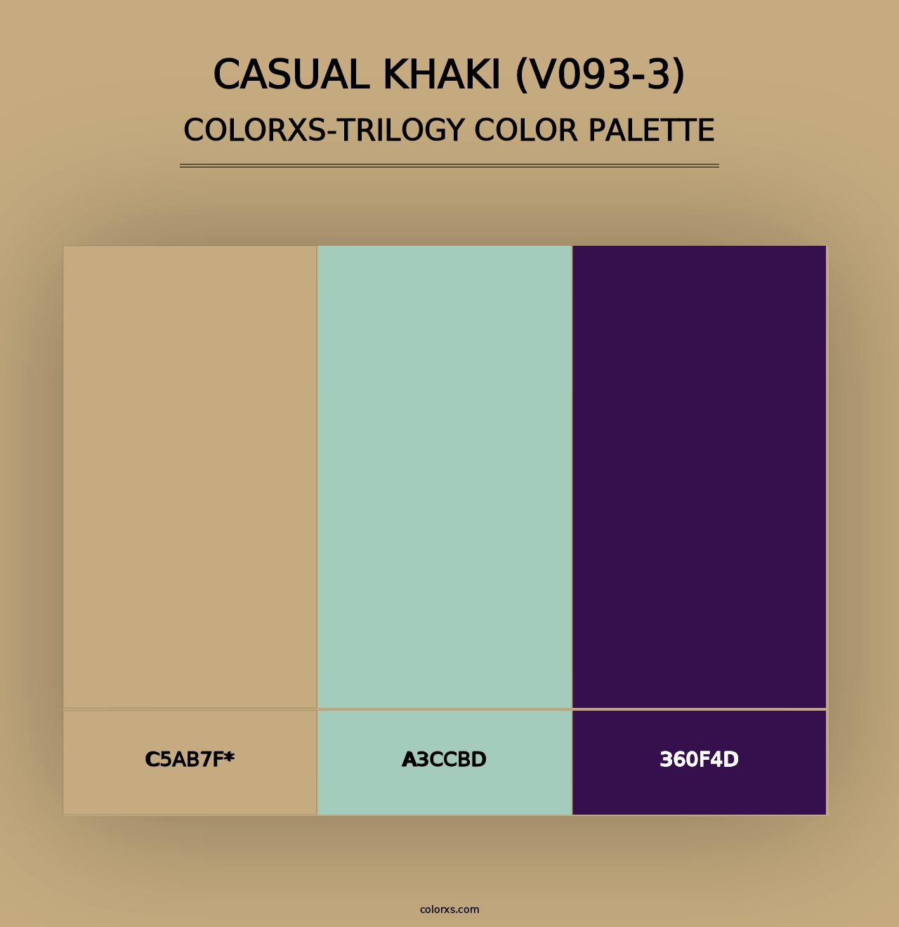 Casual Khaki (V093-3) - Colorxs Trilogy Palette