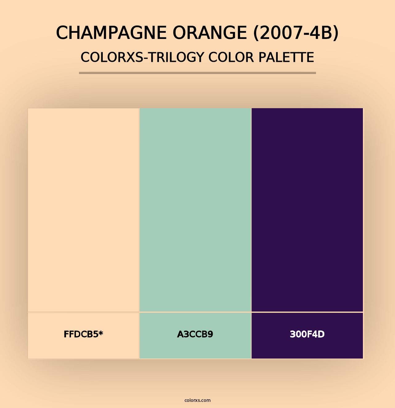 Champagne Orange (2007-4B) - Colorxs Trilogy Palette