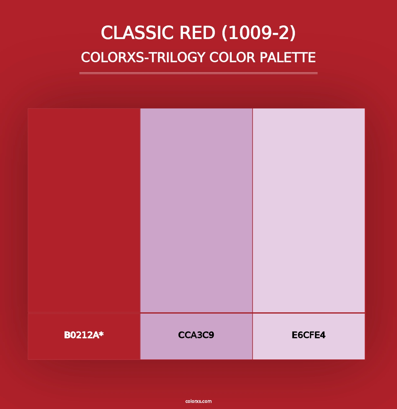 Classic Red (1009-2) - Colorxs Trilogy Palette