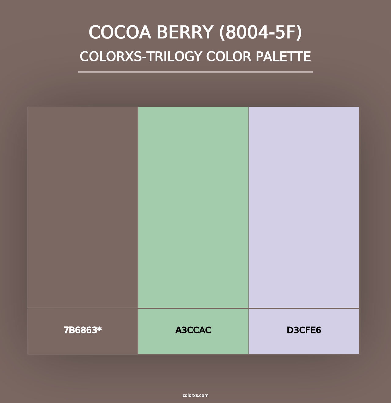 Cocoa Berry (8004-5F) - Colorxs Trilogy Palette