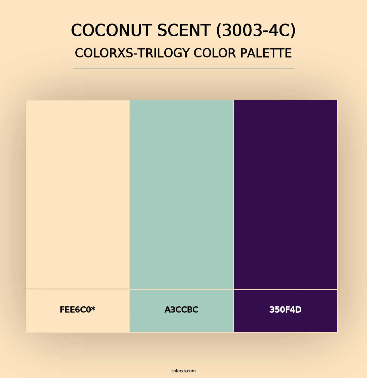 Coconut Scent (3003-4C) - Colorxs Trilogy Palette