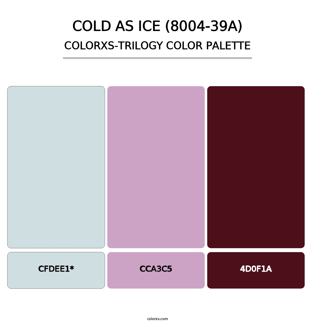 Cold as Ice (8004-39A) - Colorxs Trilogy Palette