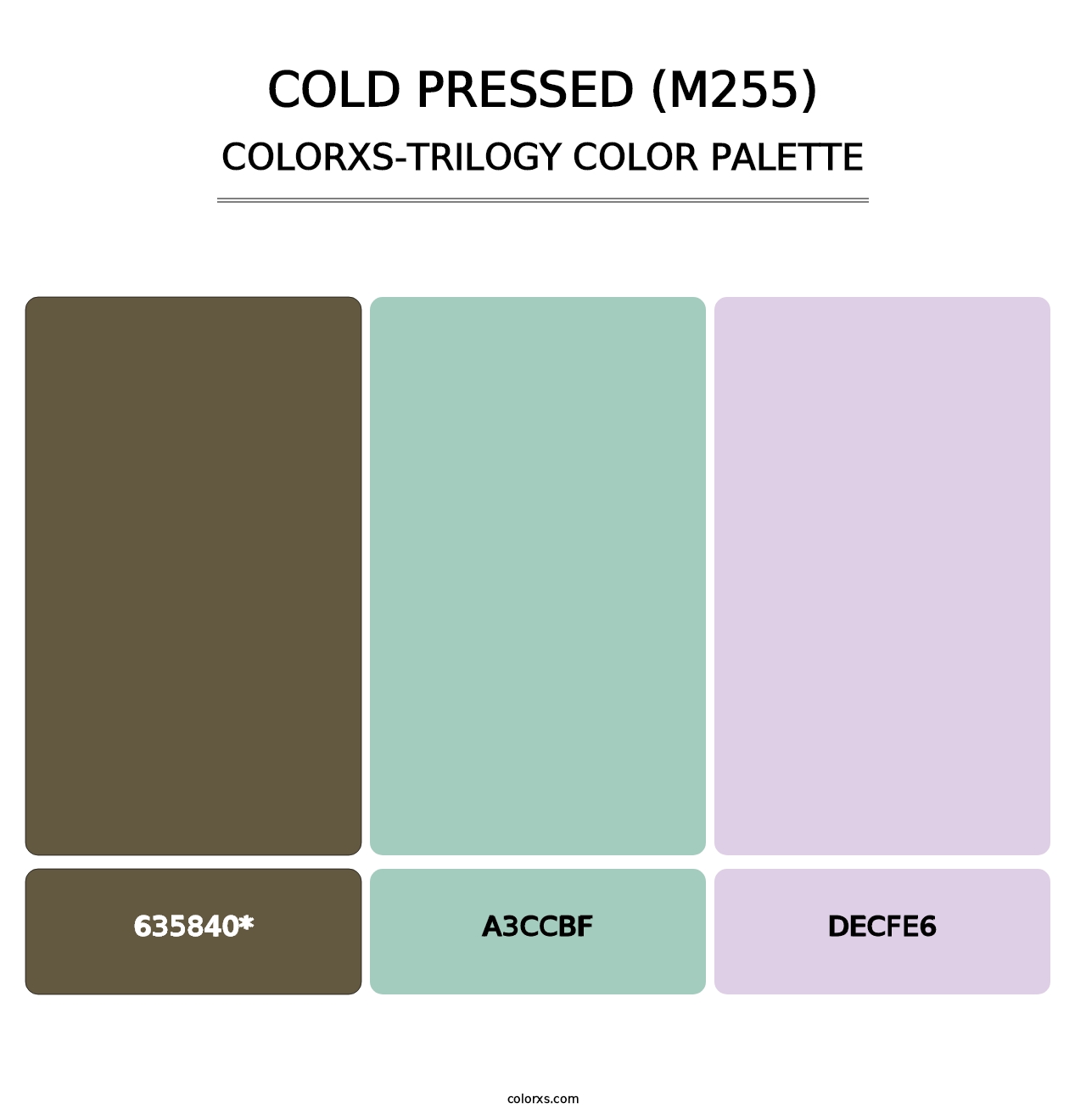 Cold Pressed (M255) - Colorxs Trilogy Palette