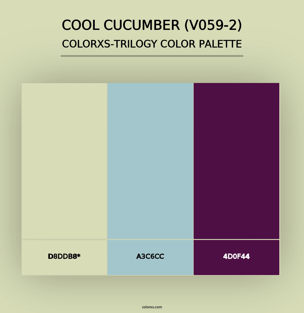 Cool Cucumber (V059-2) - Colorxs Trilogy Palette