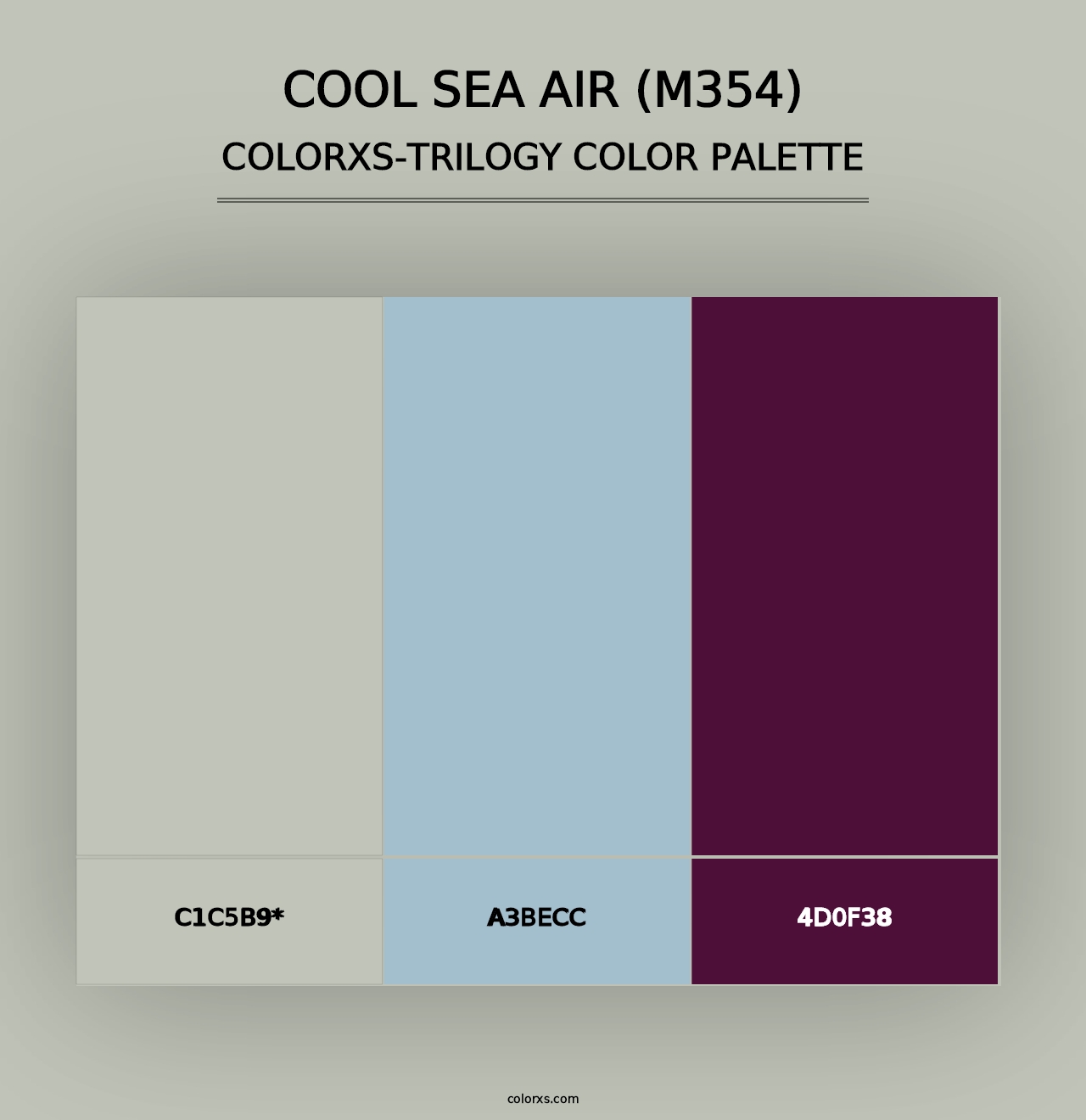 Cool Sea Air (M354) - Colorxs Trilogy Palette