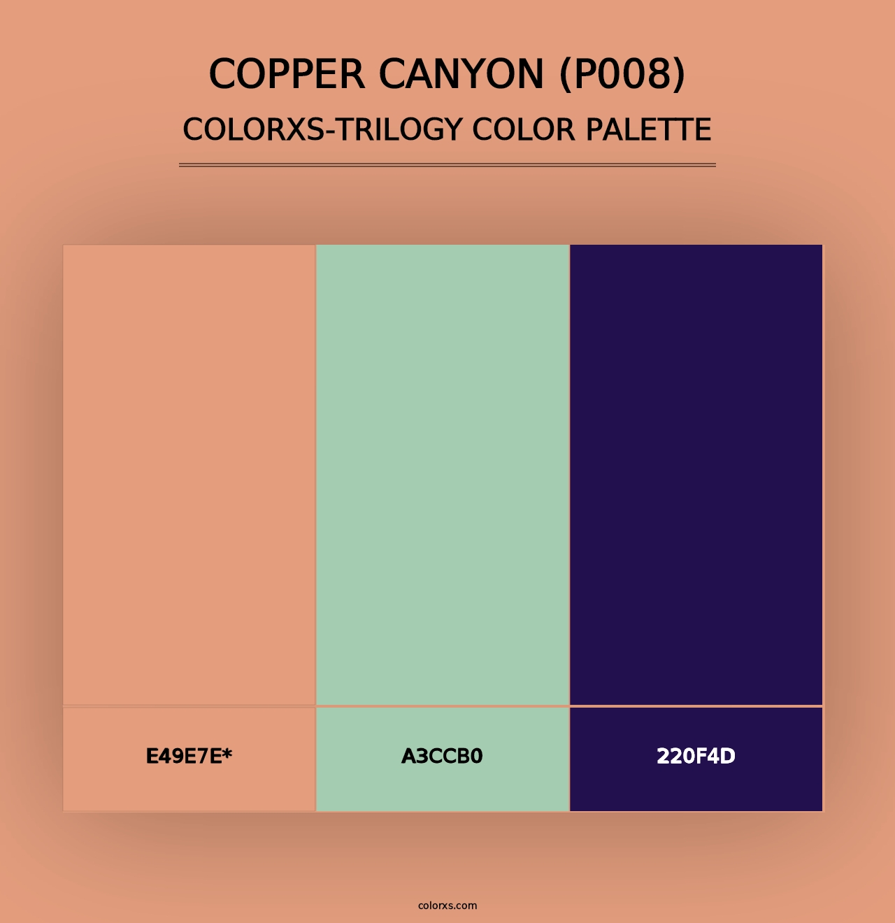 Copper Canyon (P008) - Colorxs Trilogy Palette