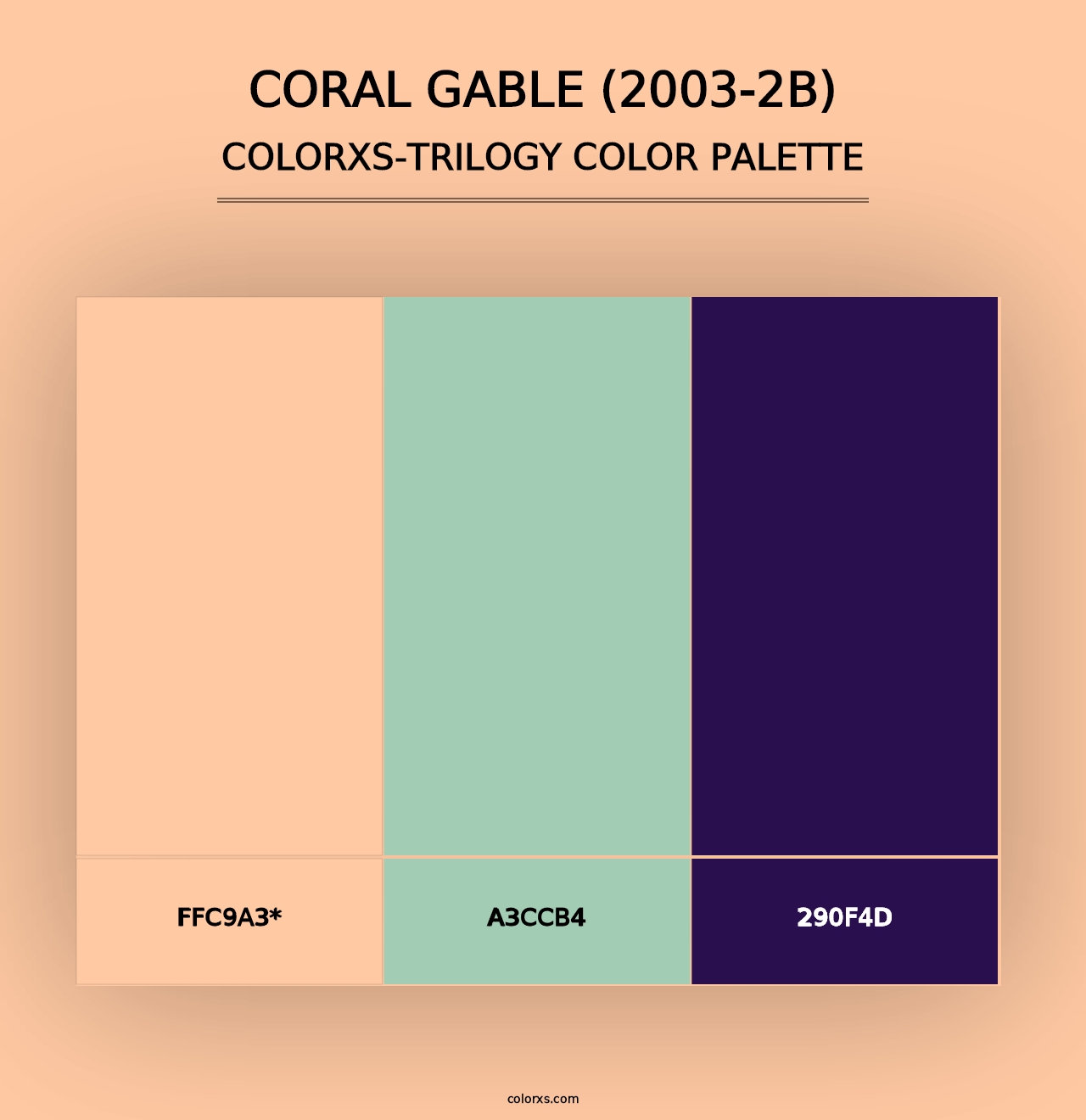 Coral Gable (2003-2B) - Colorxs Trilogy Palette