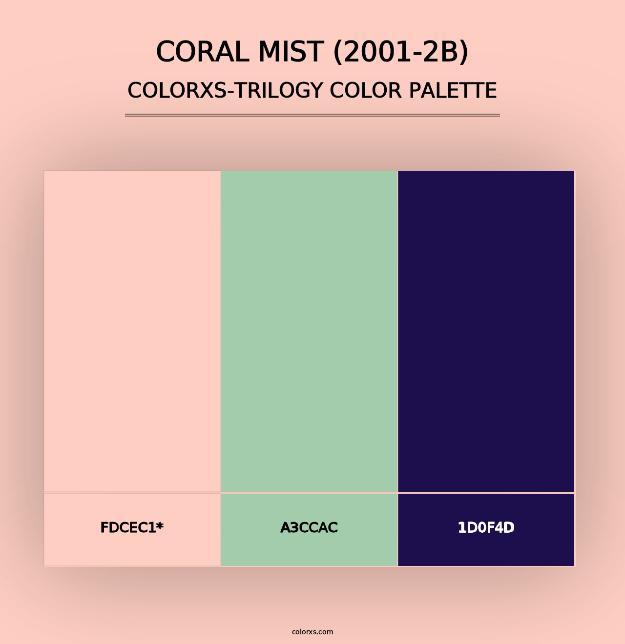 Coral Mist (2001-2B) - Colorxs Trilogy Palette