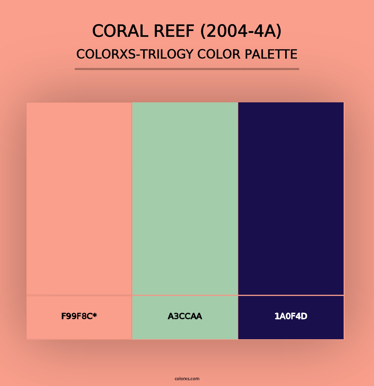 Coral Reef (2004-4A) - Colorxs Trilogy Palette