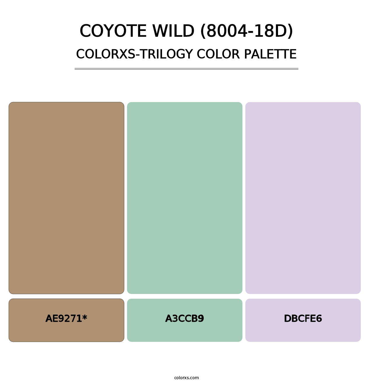 Coyote Wild (8004-18D) - Colorxs Trilogy Palette