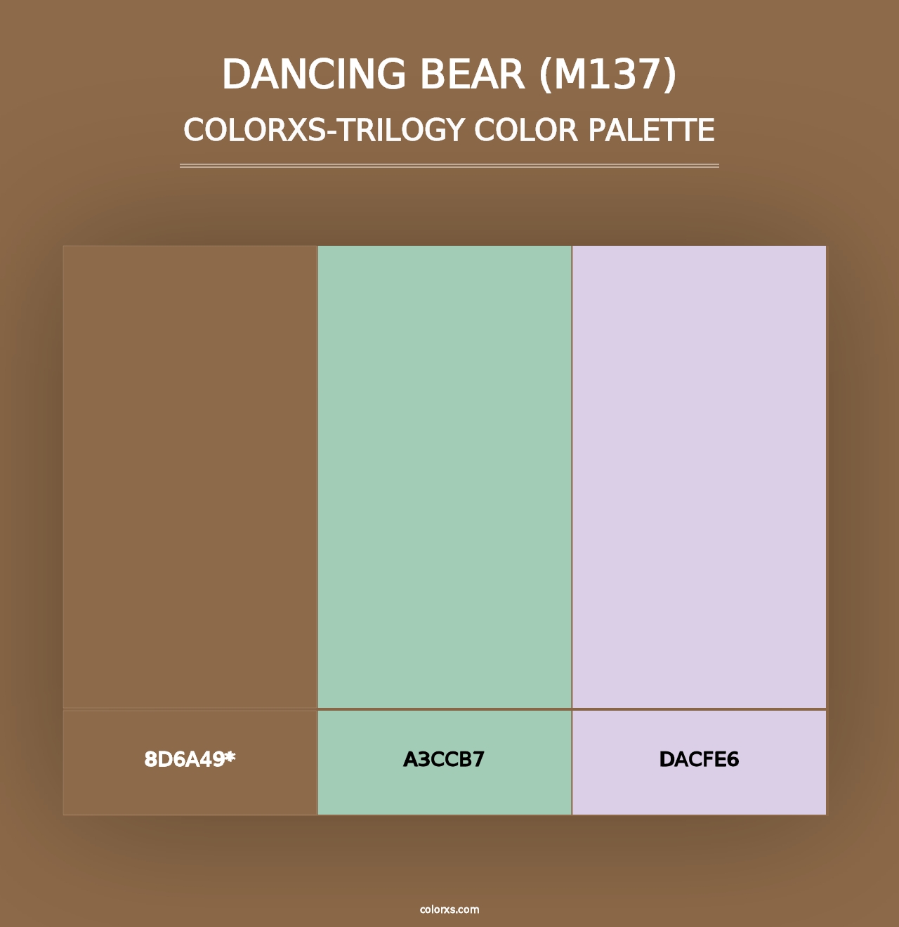 Dancing Bear (M137) - Colorxs Trilogy Palette