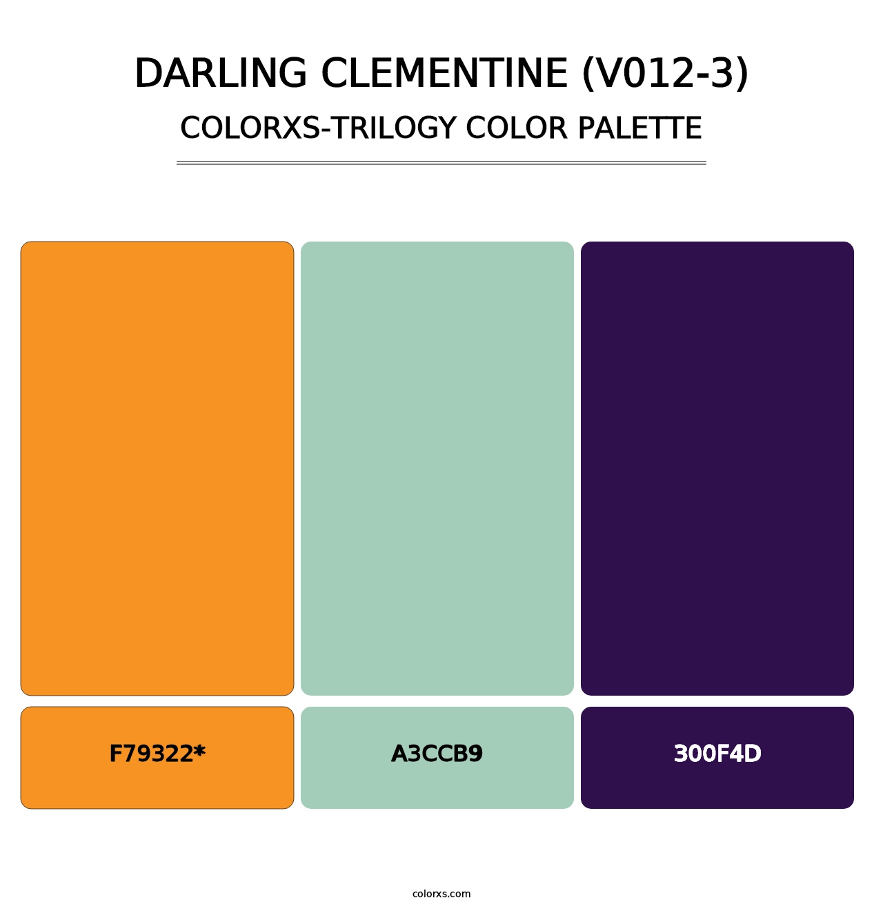 Darling Clementine (V012-3) - Colorxs Trilogy Palette