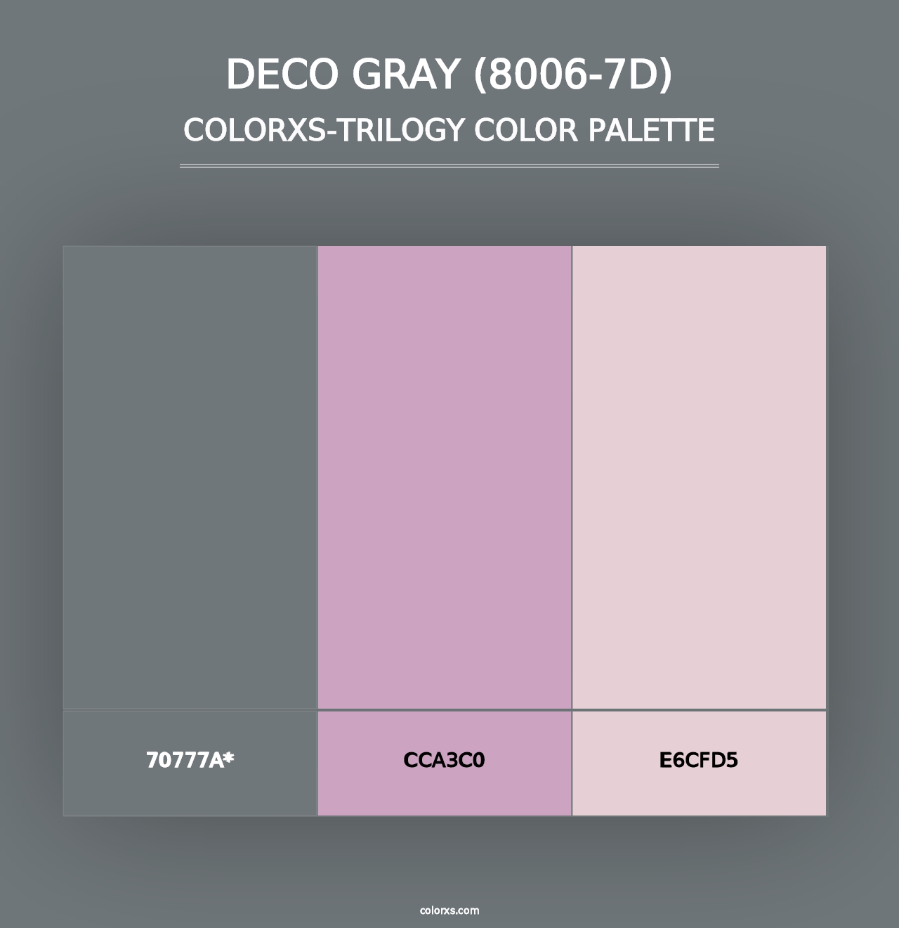 Deco Gray (8006-7D) - Colorxs Trilogy Palette