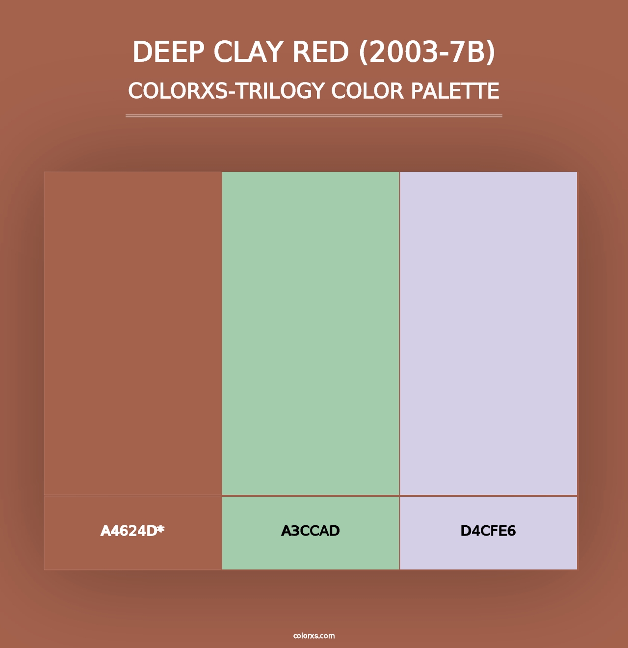 Deep Clay Red (2003-7B) - Colorxs Trilogy Palette