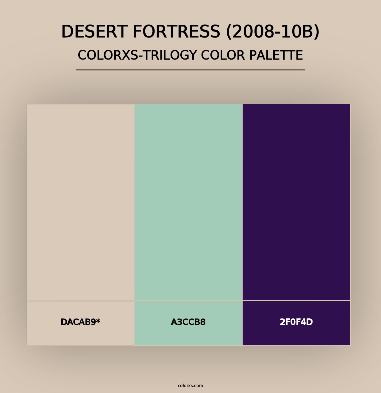 Desert Fortress (2008-10B) - Colorxs Trilogy Palette