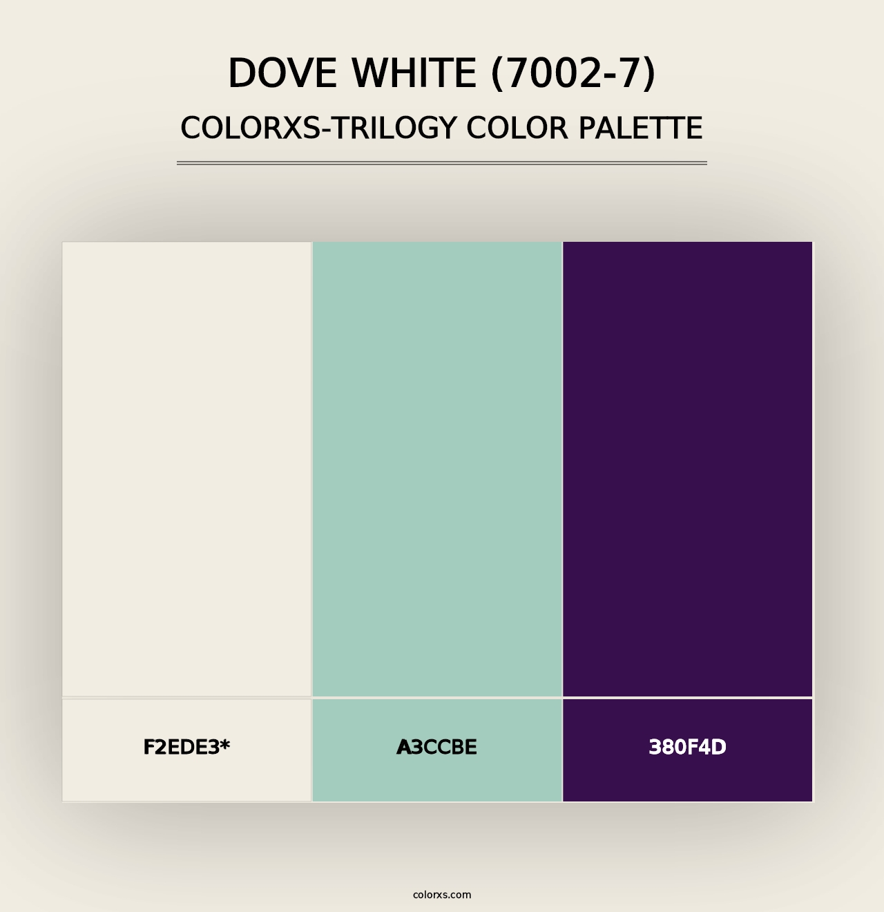 Dove White (7002-7) - Colorxs Trilogy Palette