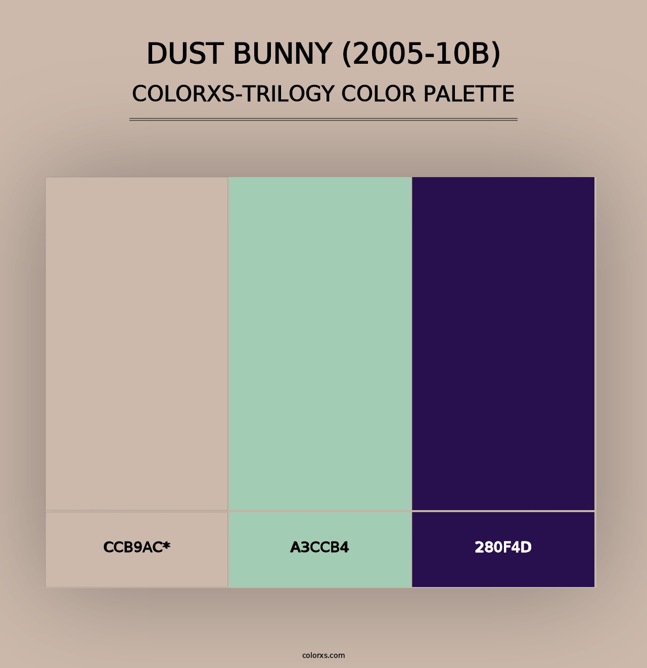 Dust Bunny (2005-10B) - Colorxs Trilogy Palette