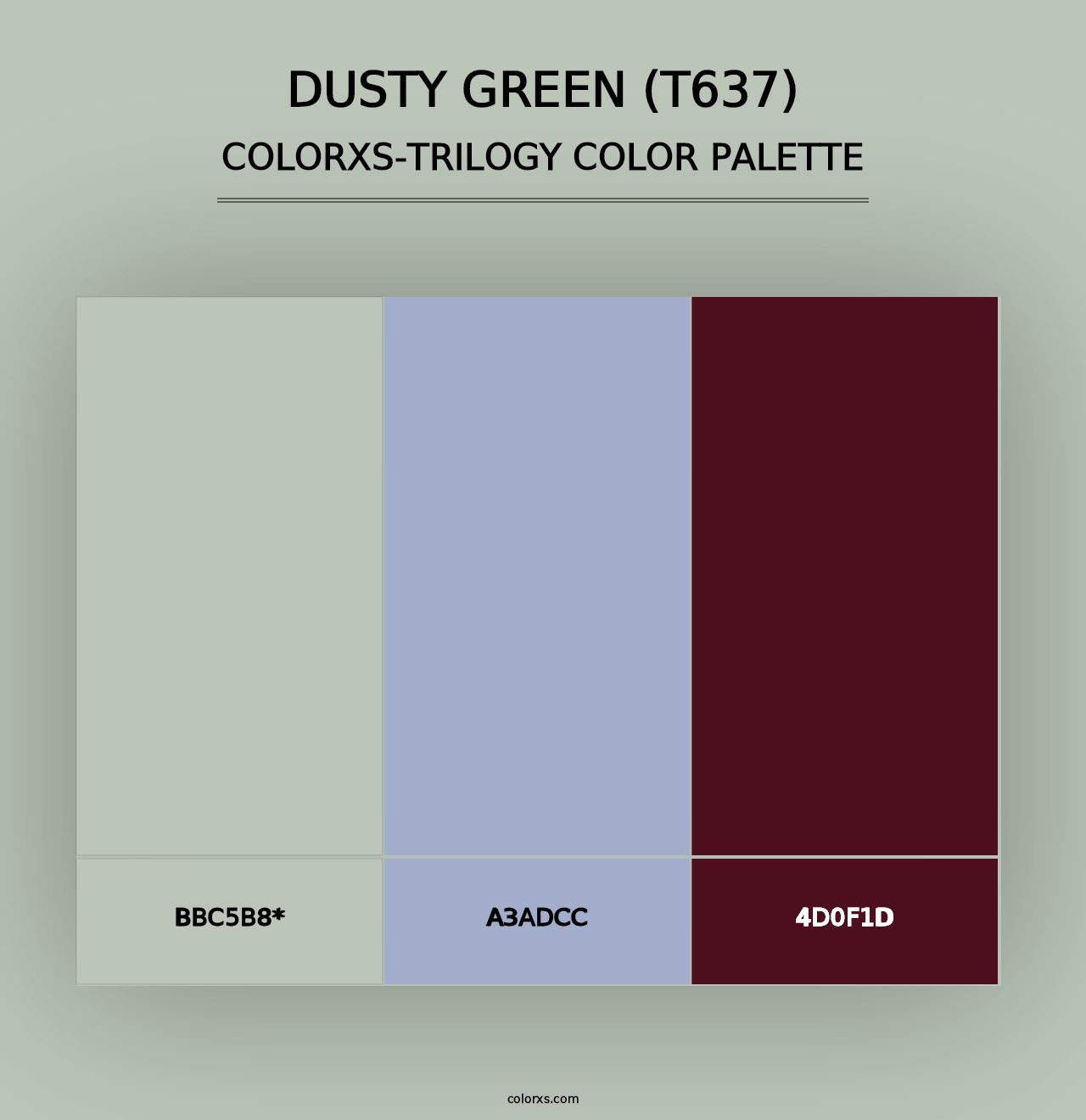 Dusty Green (T637) - Colorxs Trilogy Palette