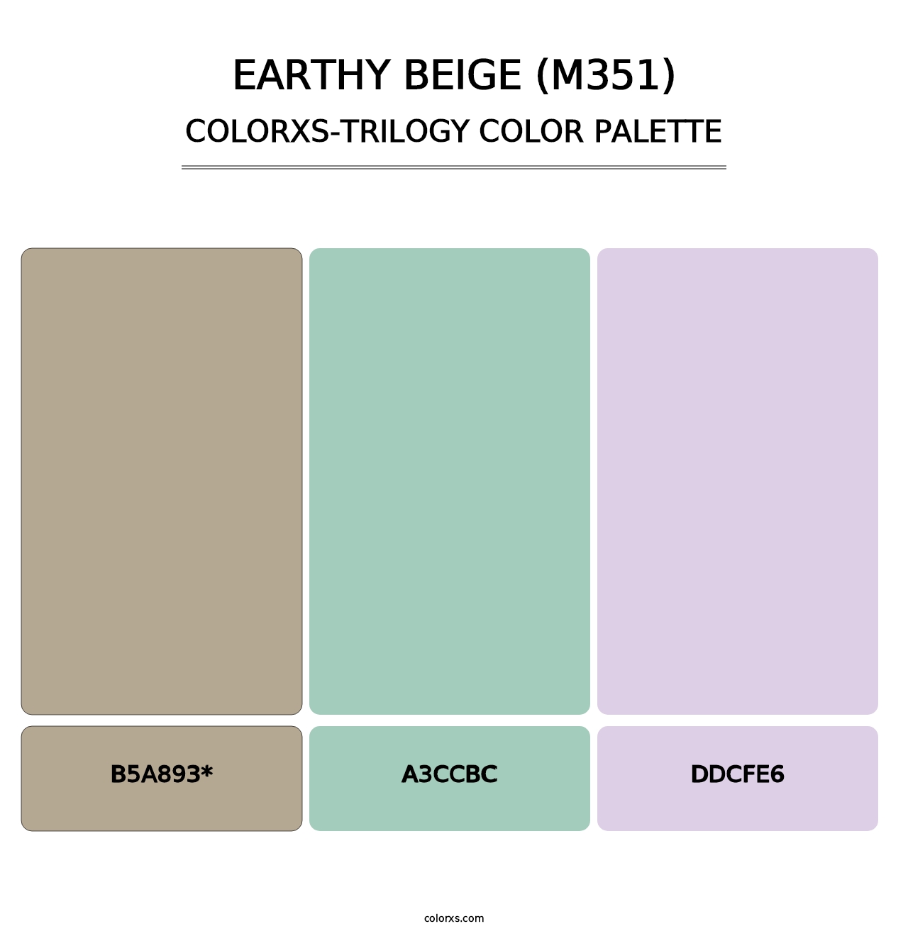 Earthy Beige (M351) - Colorxs Trilogy Palette