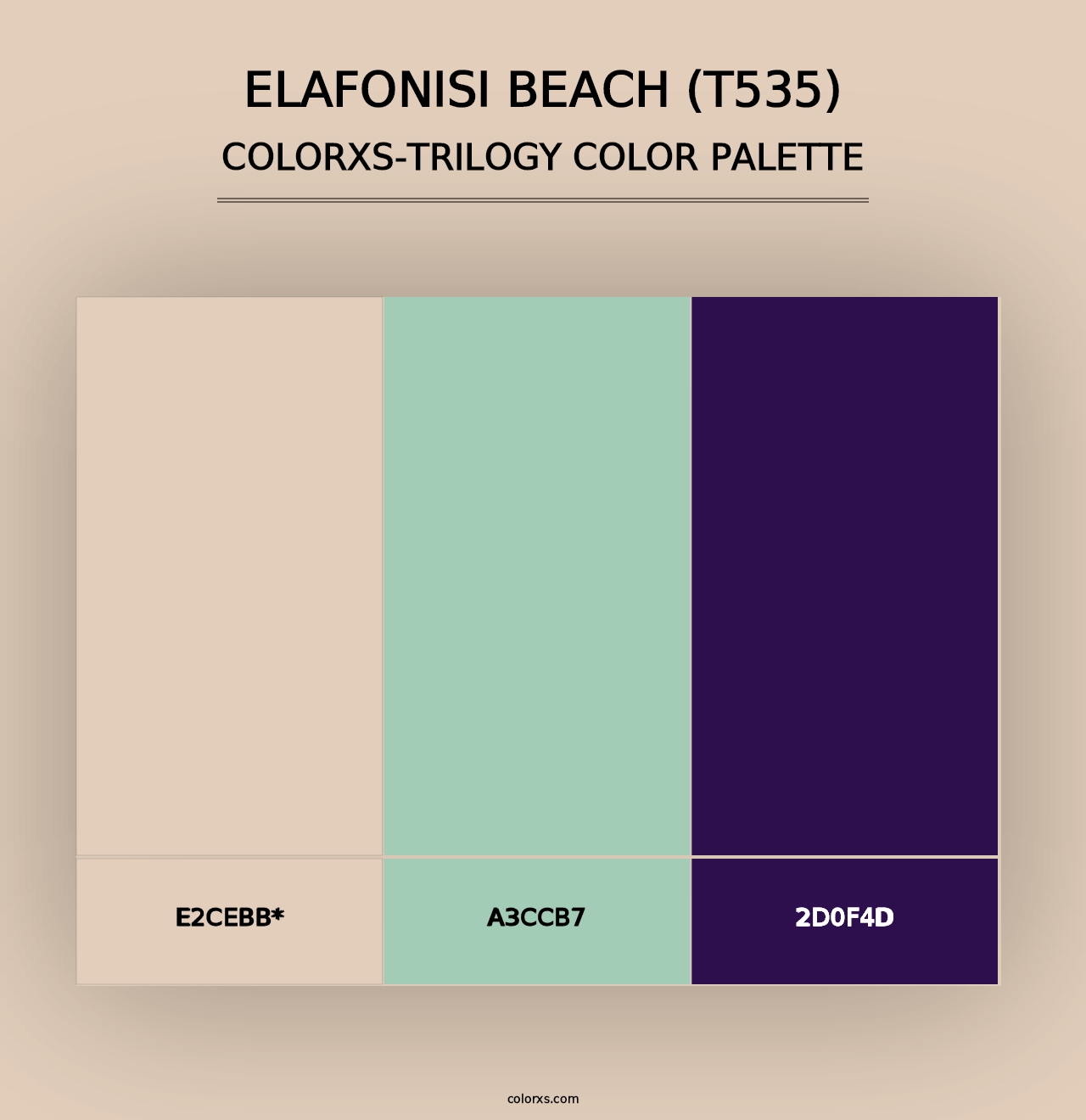 Elafonisi Beach (T535) - Colorxs Trilogy Palette