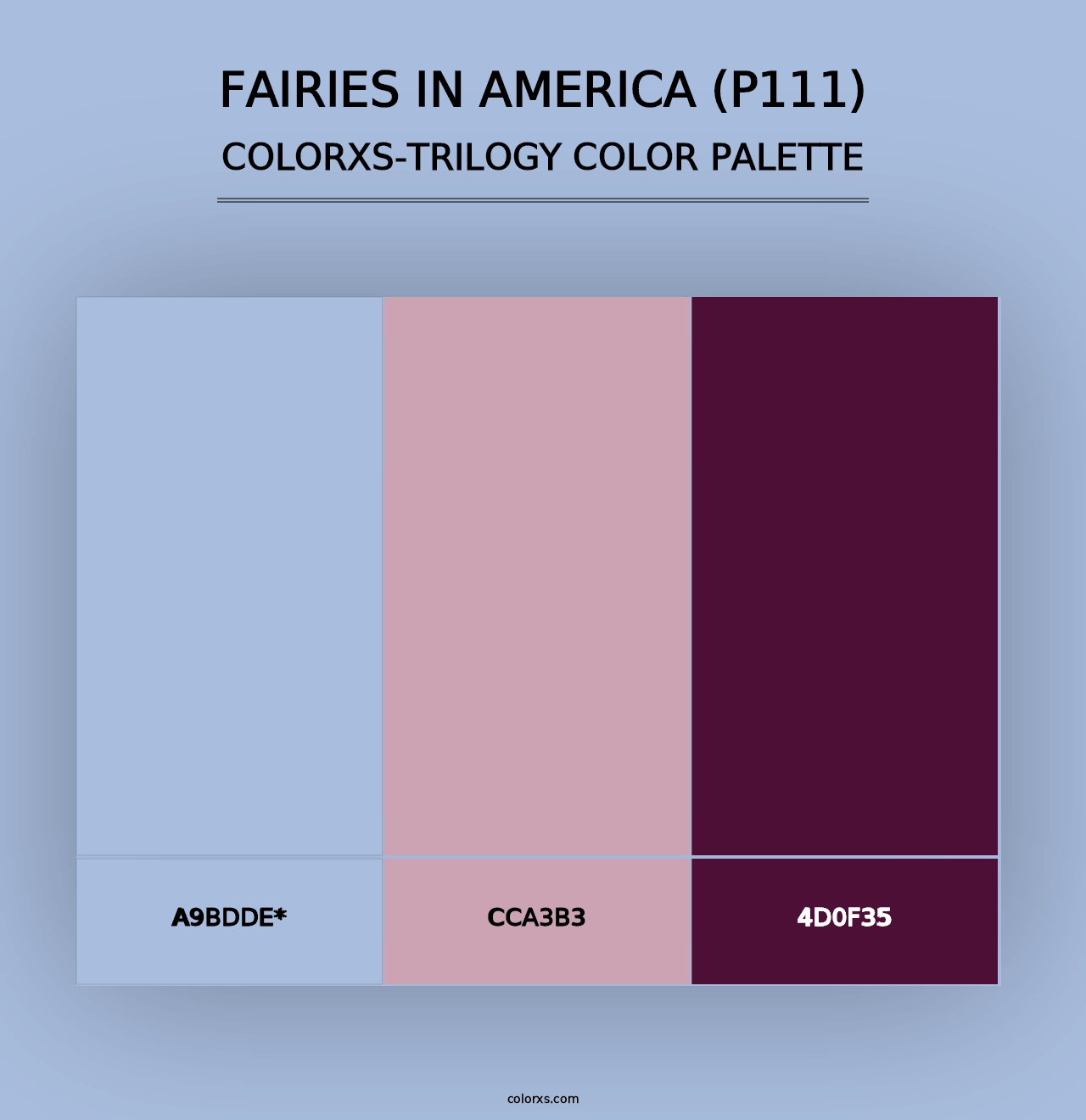 Fairies in America (P111) - Colorxs Trilogy Palette