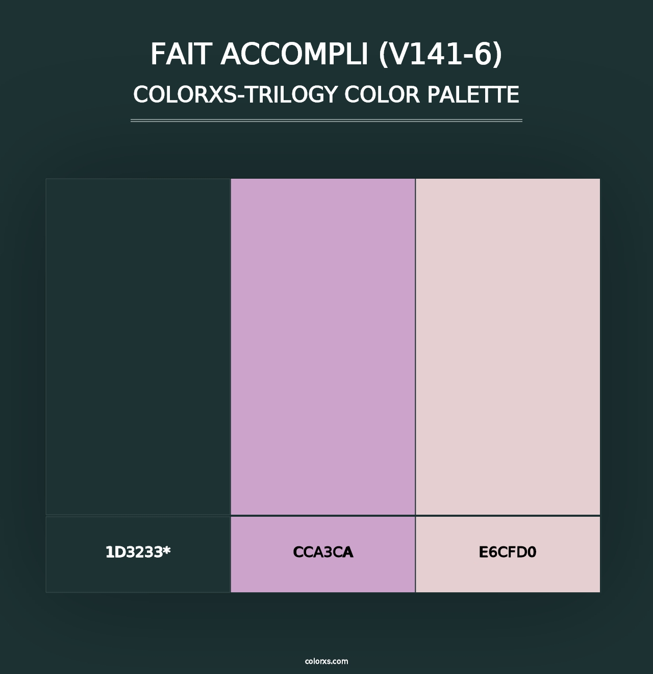 Fait Accompli (V141-6) - Colorxs Trilogy Palette