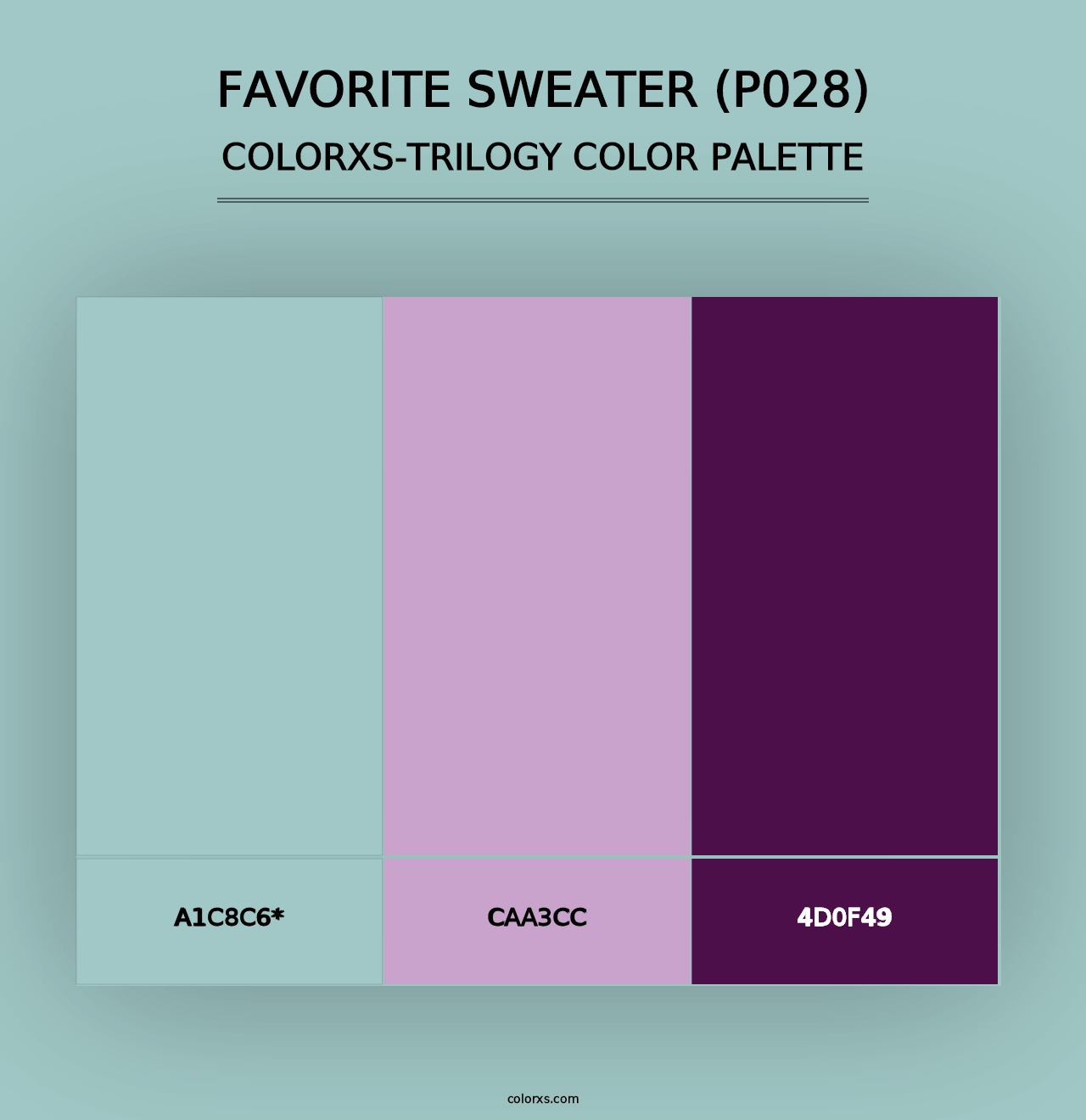 Favorite Sweater (P028) - Colorxs Trilogy Palette