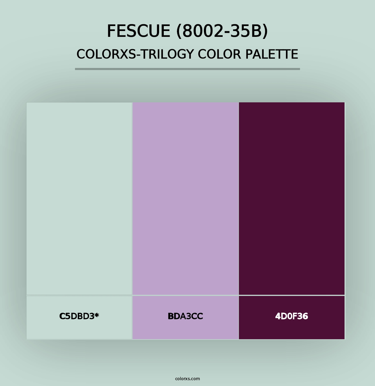 Fescue (8002-35B) - Colorxs Trilogy Palette