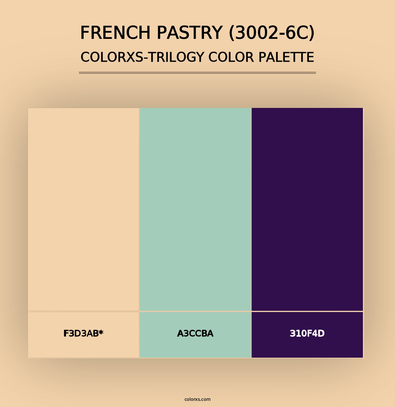 French Pastry (3002-6C) - Colorxs Trilogy Palette