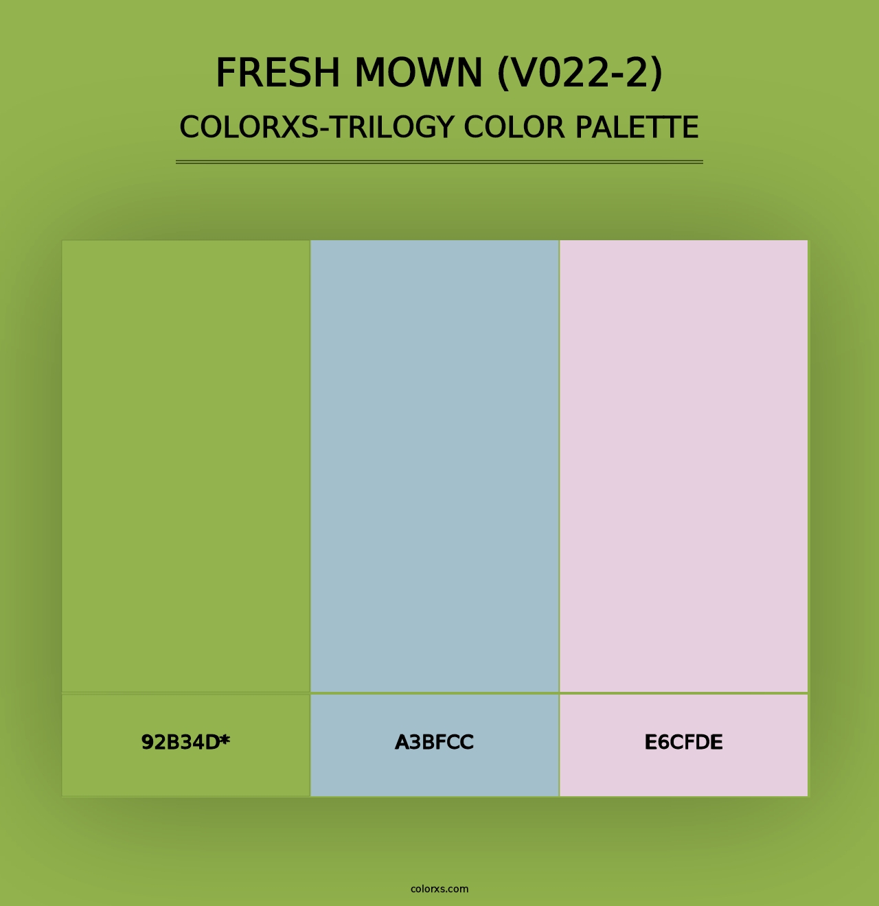 Fresh Mown (V022-2) - Colorxs Trilogy Palette