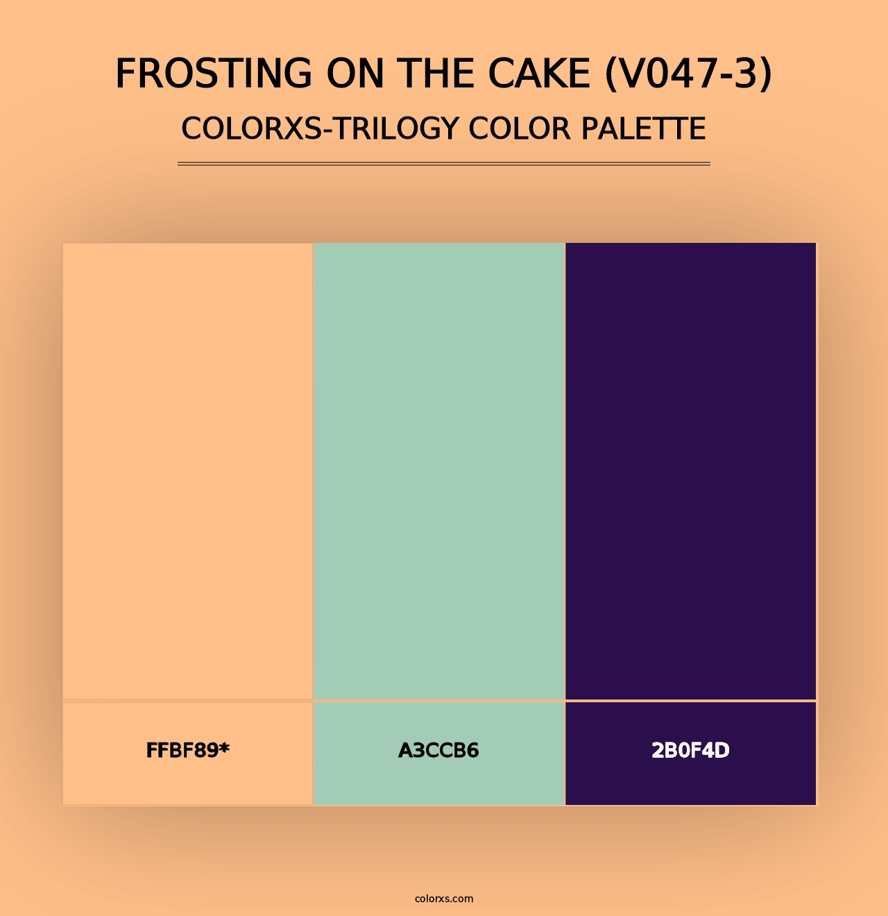 Frosting on the Cake (V047-3) - Colorxs Trilogy Palette