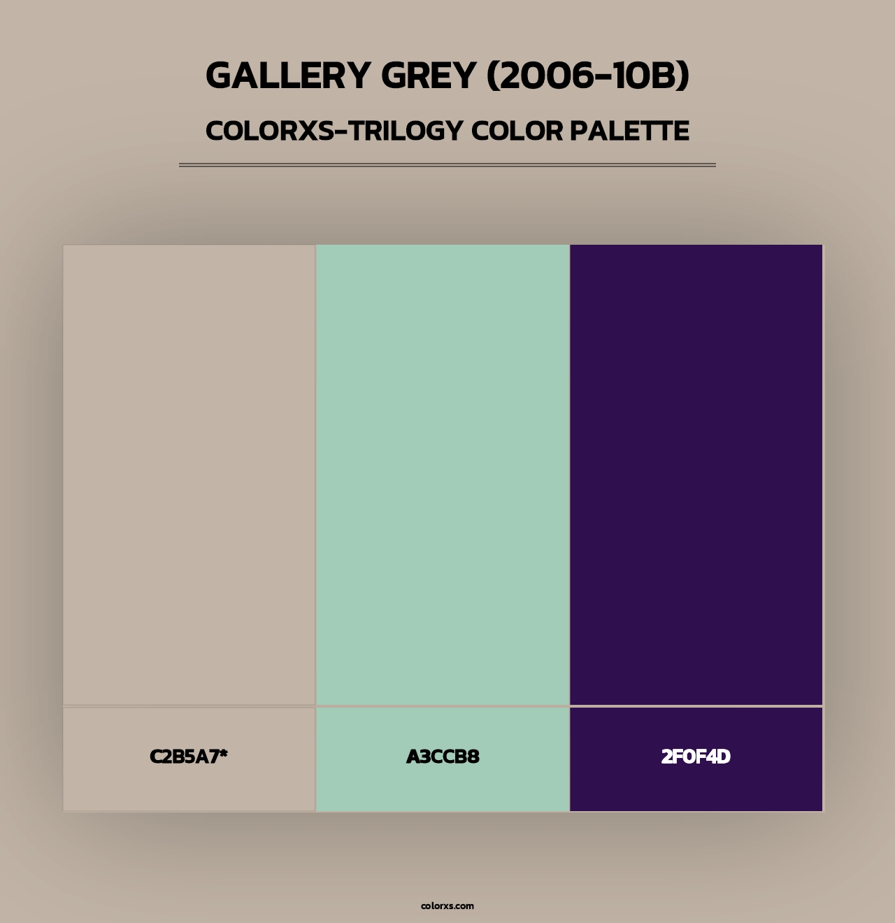 Gallery Grey (2006-10B) - Colorxs Trilogy Palette