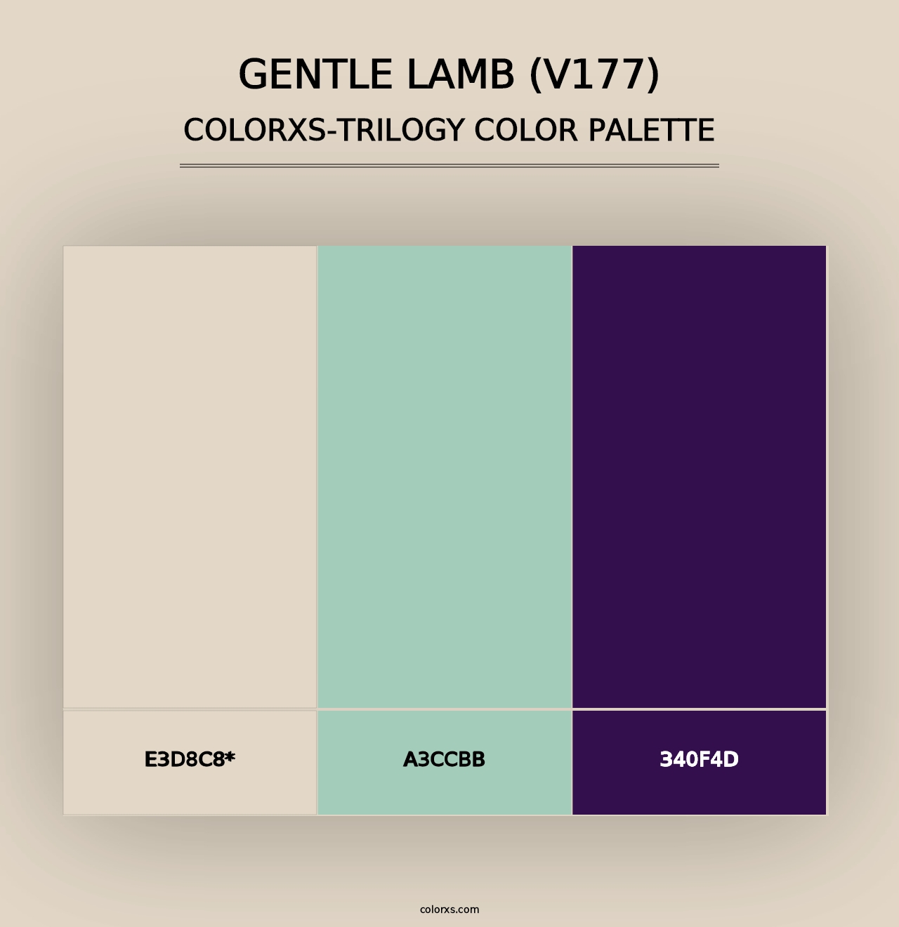 Gentle Lamb (V177) - Colorxs Trilogy Palette