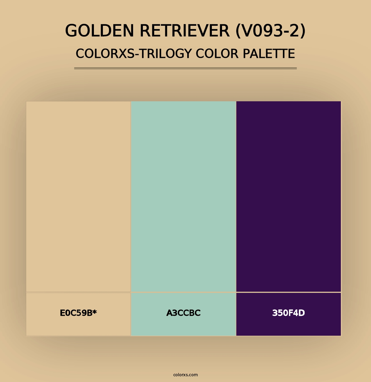 Golden Retriever (V093-2) - Colorxs Trilogy Palette