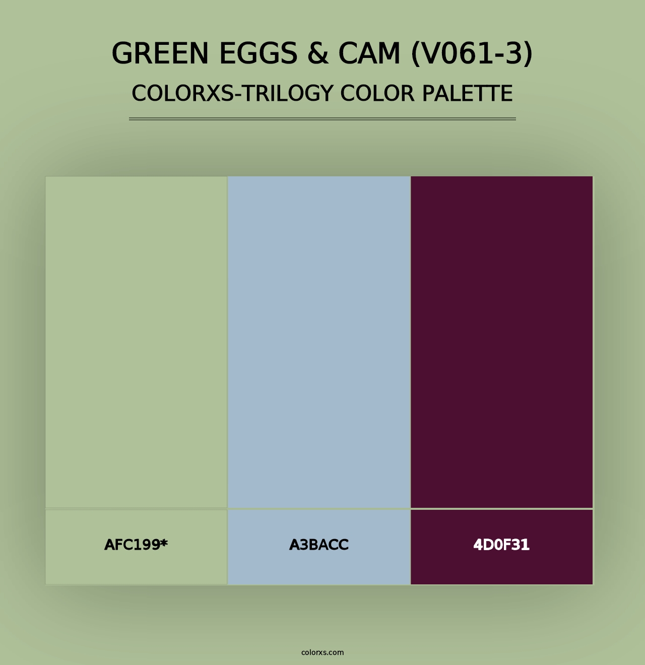 Green Eggs & Cam (V061-3) - Colorxs Trilogy Palette