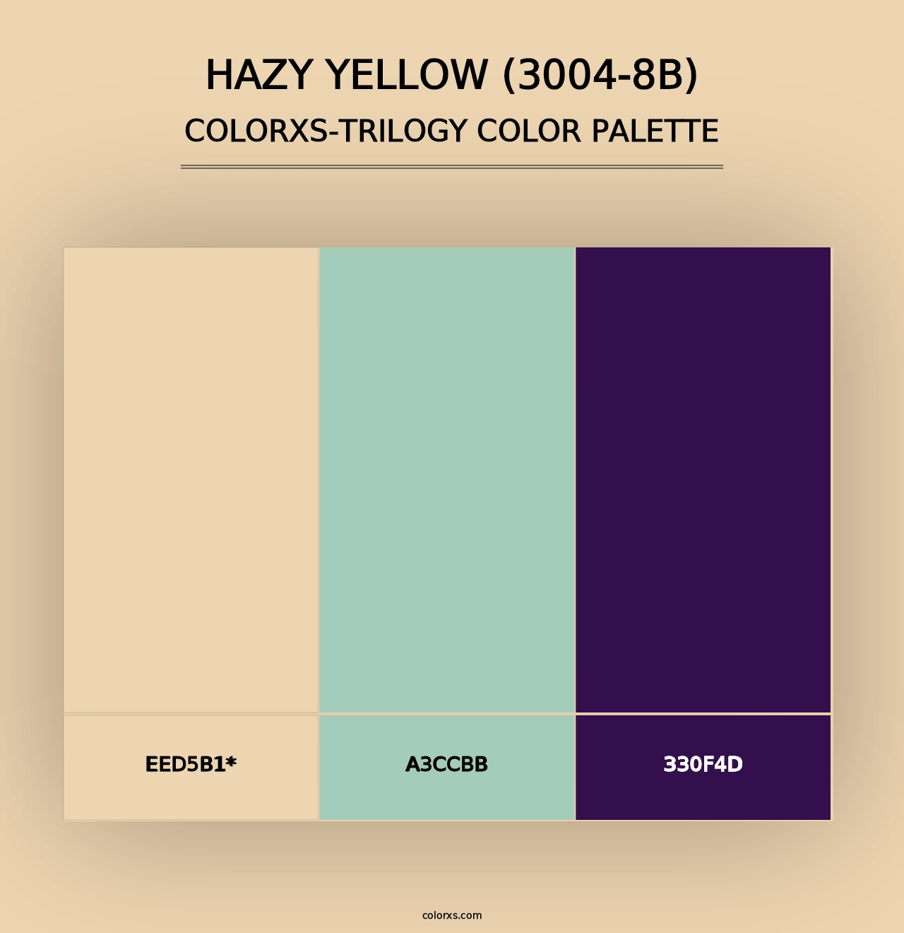 Hazy Yellow (3004-8B) - Colorxs Trilogy Palette