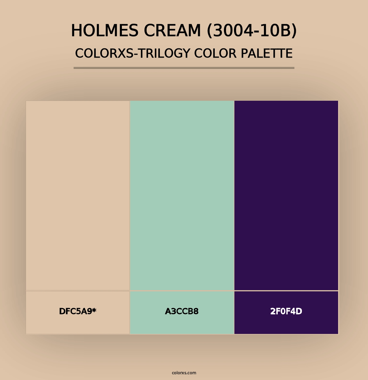 Holmes Cream (3004-10B) - Colorxs Trilogy Palette