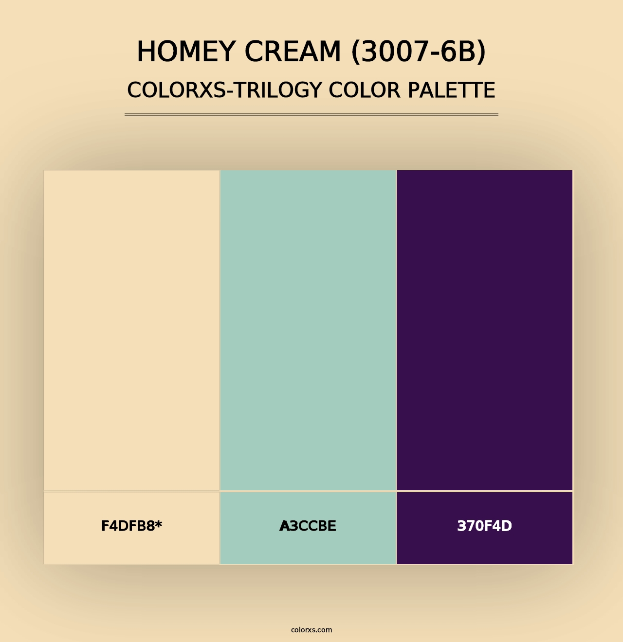 Homey Cream (3007-6B) - Colorxs Trilogy Palette