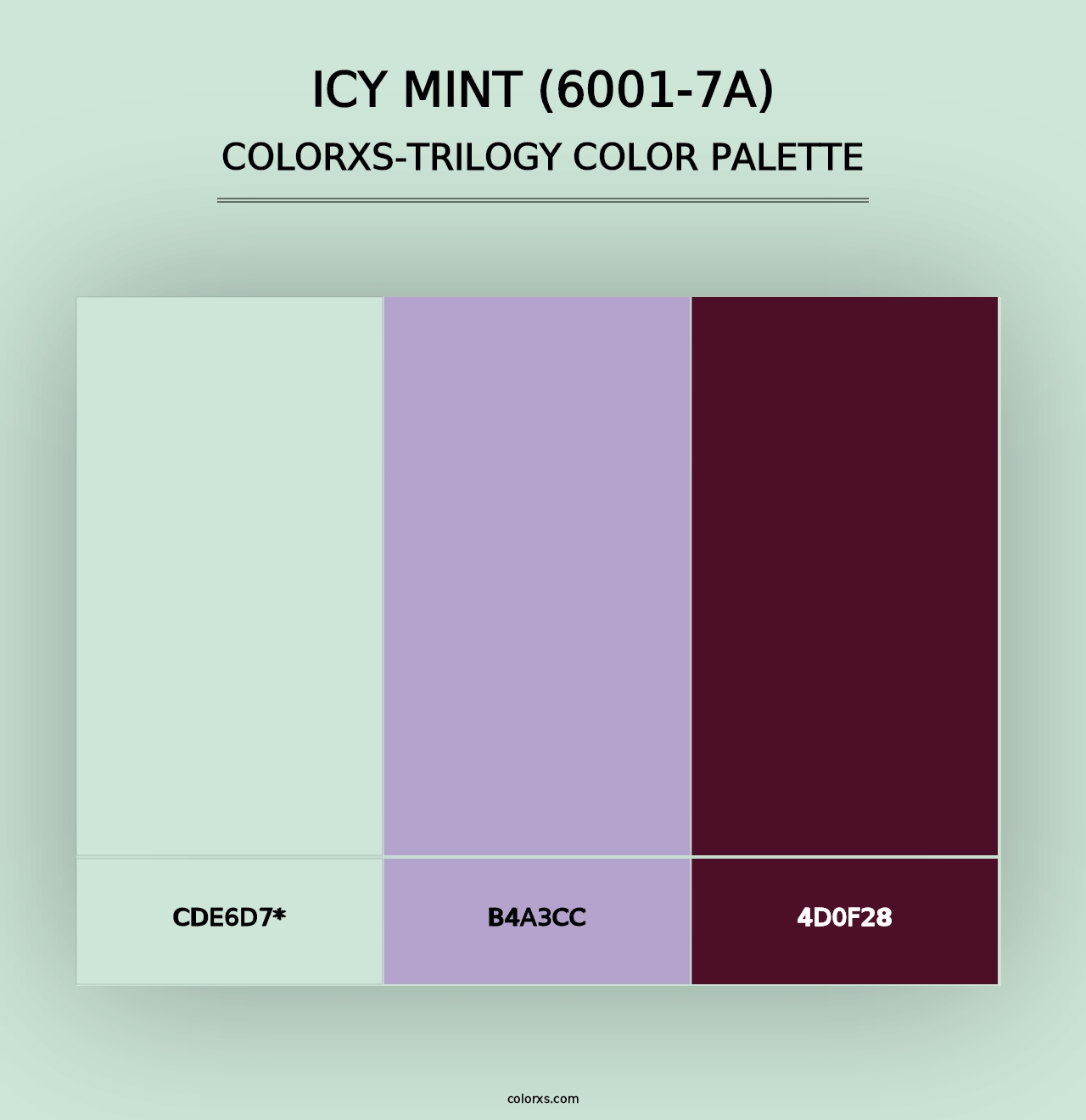 Icy Mint (6001-7A) - Colorxs Trilogy Palette