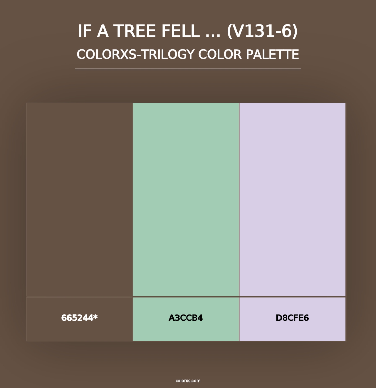 If a Tree Fell … (V131-6) - Colorxs Trilogy Palette