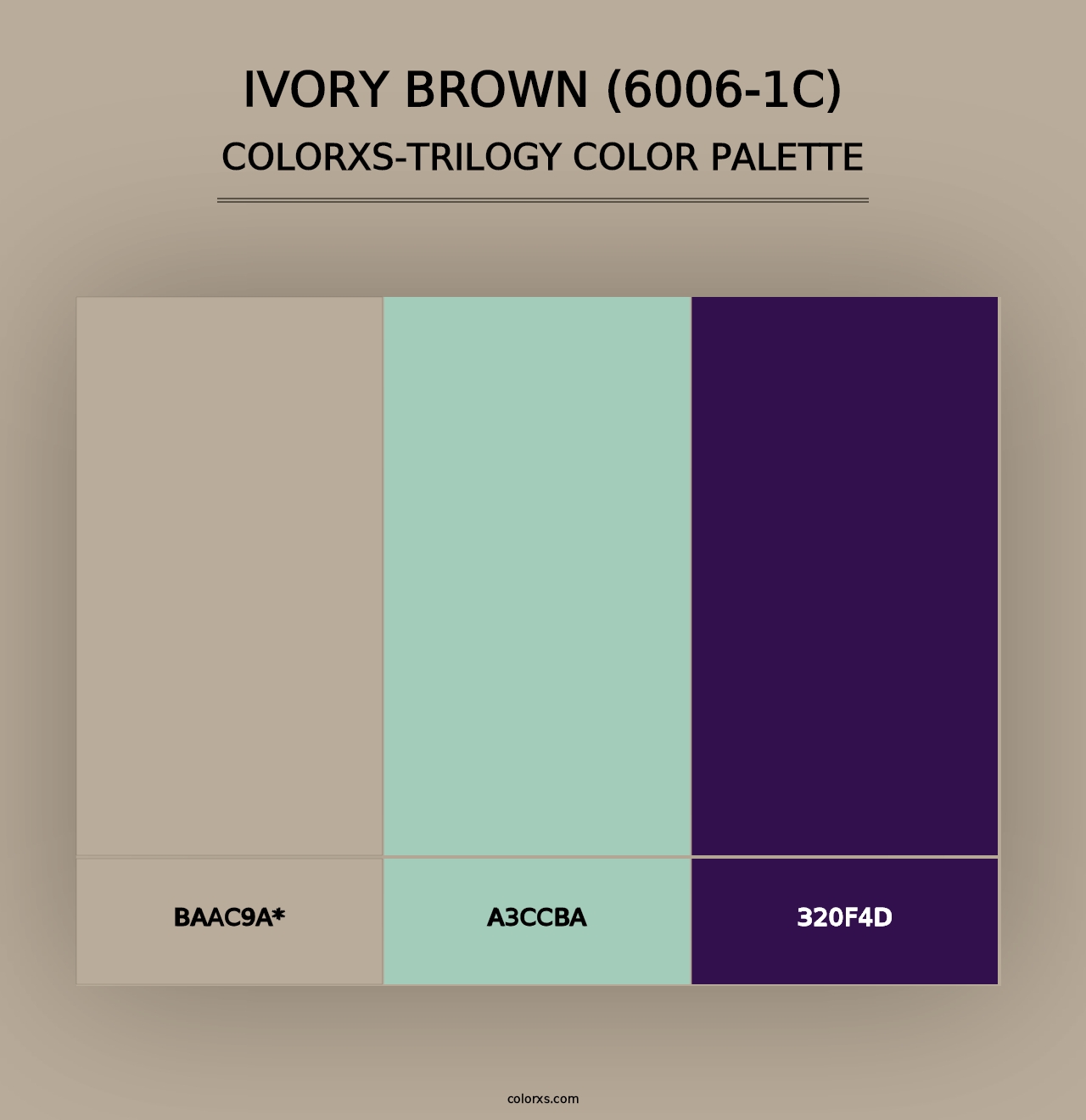 Ivory Brown (6006-1C) - Colorxs Trilogy Palette