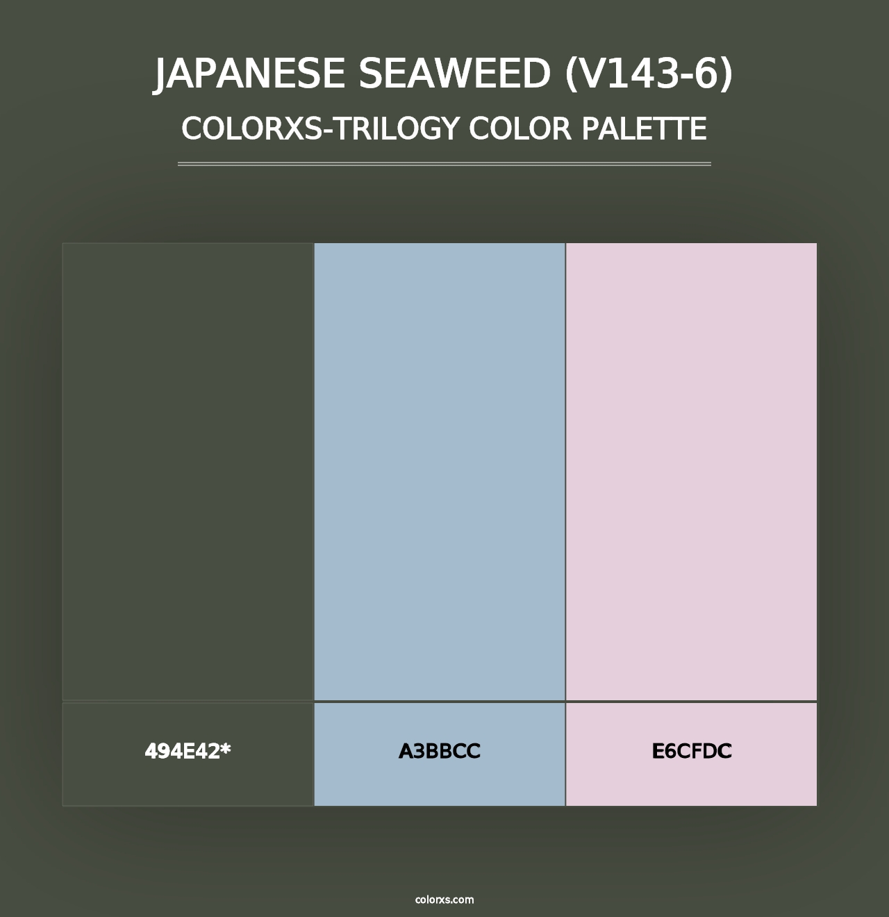 Japanese Seaweed (V143-6) - Colorxs Trilogy Palette