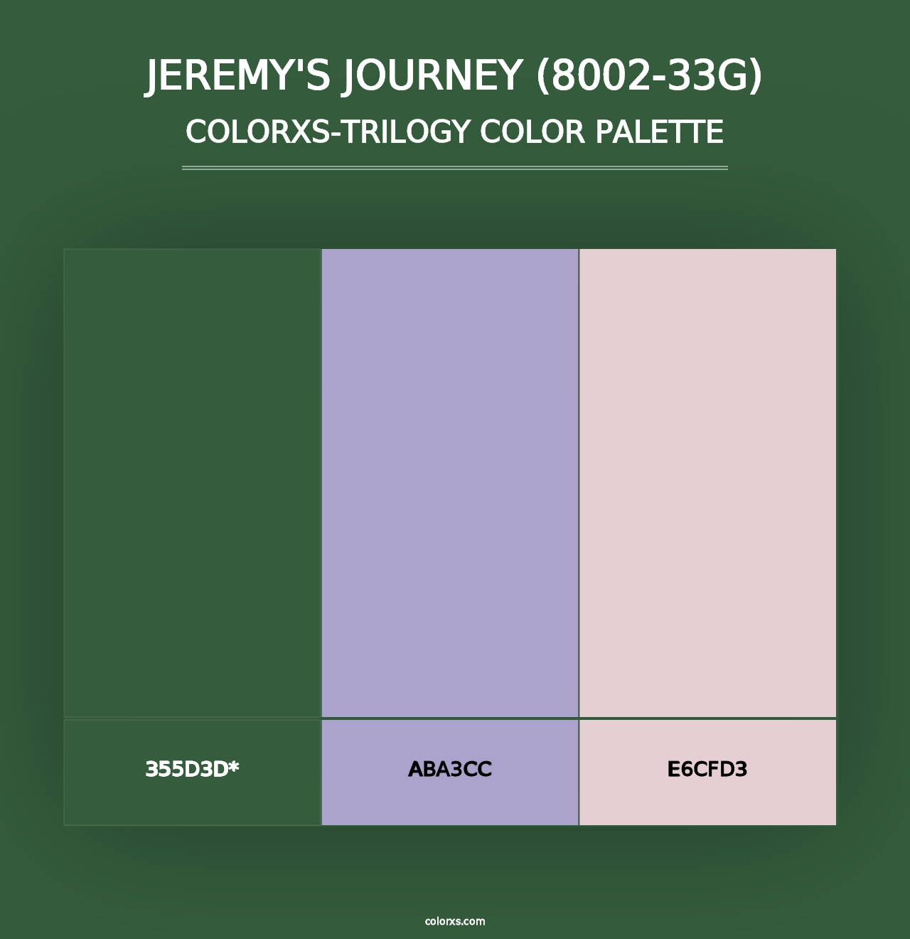 Jeremy's Journey (8002-33G) - Colorxs Trilogy Palette